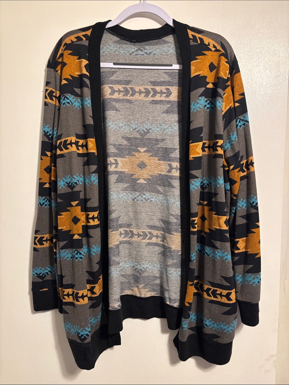 Aztec print cardigan XXL